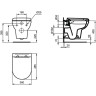 Безободковый подвесной унитаз с сидением и крышкой IDEAL STANDARD EXACTO RIMLESS