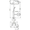 Душевая система IDEAL STANDARD IDEALRAIN ECO SL для ванны Ø200/80 мм, 1/3 режима