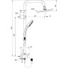 Душевая система с переключателем Ø200/80 мм, 1/3 режима IDEAL STANDARD IDEALRAIN ECO