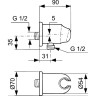 Душевой комплект 201 мм IDEAL STANDARD ALPHA BD003AA