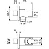 Готовый набор 5 в 1 из верхнего душа, лейки, держателей и шланга IDEAL STANDARD IDEALRAIN BD389AA