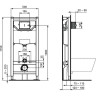 Инсталляция IDEAL STANDARD PROSYS TT00007/121A6 для унитаза с черной матовой клавишей смыва