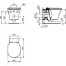 Комплект подвесной унитаз E005401 + E036601 + система инсталляции R020467 IDEAL STANDARD PROSYS CONNECT AQUABLADE E212101