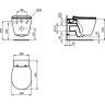Комплект подвесной унитаз E047901 + E772401 + система инсталляции R020467 IDEAL STANDARD PROSYS CONNECT AQUABLADE E211601