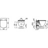 Комплект подвесной унитаз + система инсталляции IDEAL STANDARD PROSYS TESI AQUABLADE T386801
