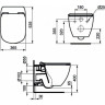 Комплект подвесной унитаз T0079V1 + T3527V1 + система инсталляции R020467 IDEAL STANDARD PROSYS TESI T3868V1