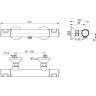 Настенный термостат для душа IDEAL STANDARD CERATHERM T25