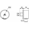 Подключение для душевого шланга IDEAL STANDARD IDEALRAIN BC808XG