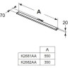 Подсветка для зеркала IDEAL STANDARD CONNECT SPACE K2681AA