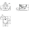 Подвесное биде IDEAL STANDARD TESI T3552V3