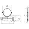 Поворотное зеркало для бритья IDEAL STANDARD IOM