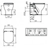 Приставной унитаз IDEAL STANDARD TESI T0077V3