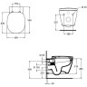 Промо комплект IDEAL STANDARD CONNECT: (подвесной унитаз E803501+сиденье и крышка E712701)