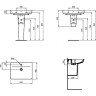 Раковина IDEAL STANDARD CONNECT AIR CUBE 60 см
