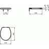 Сидение и крышка, дюропласт, c функцией плавного закрытия IDEAL STANDARD ECCO