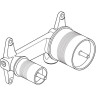 Скрытая монтажная часть для настенного смесителя для раковины IDEAL STANDART STRADA A5948NU