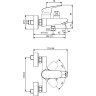 Смеситель для ванны с душем IDEAL STANDART CERAFLEX B1740AA