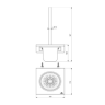 Туалетный ёршик настенный IDEAL STANDARD IS BD593XG ALU+