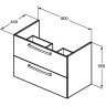 Тумба для раковины IDEAL STANDARD TEMPO E3242SG