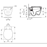 Унитаз подвесной IDEAL STANDARD CONNECT E272701 с сиденьем микролифт
